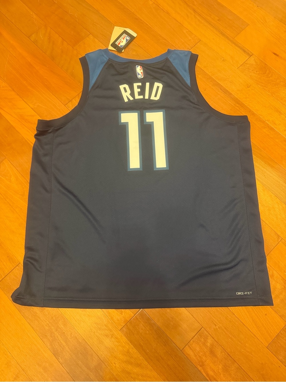 Nike Minnesota Timberwolves Navy and White #11 Reid Basketball Jersey - Picture 7 of 8